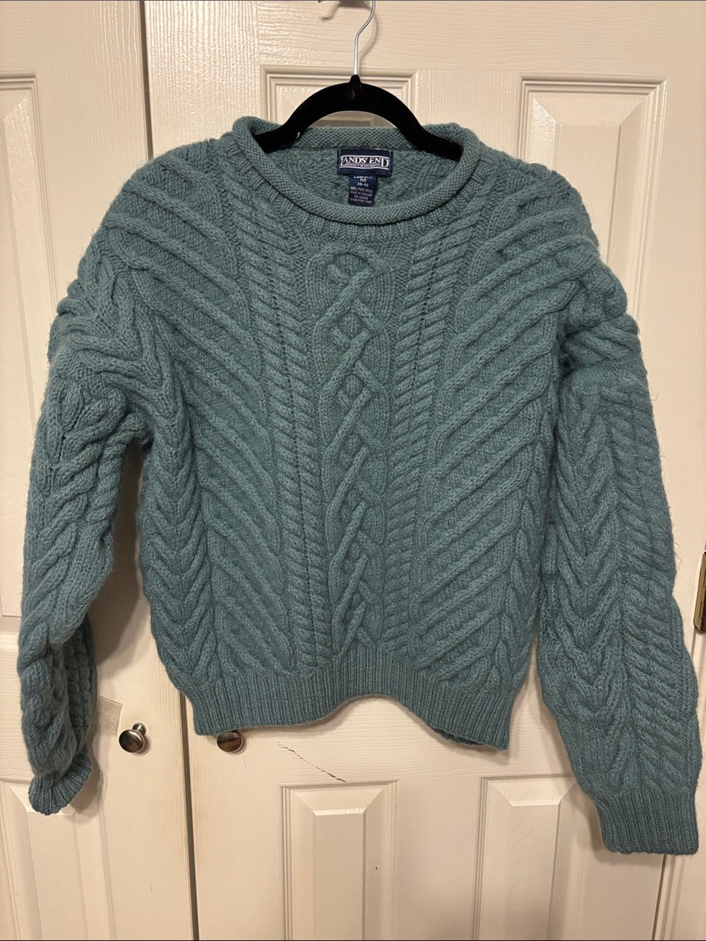 Lands’ End Vintage 90’s Cable Knit Fisherman Sweater